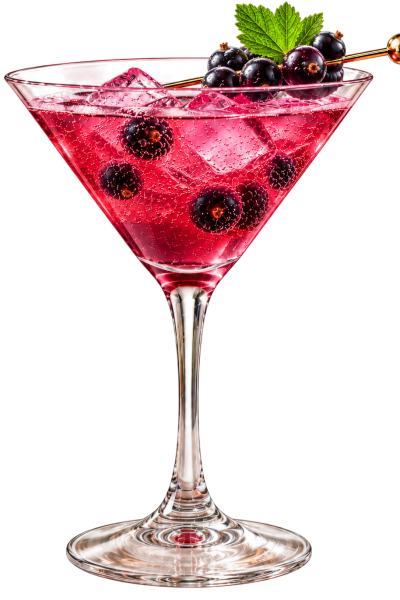 Cocktail pétillant aux cassis et glace-Photoroom