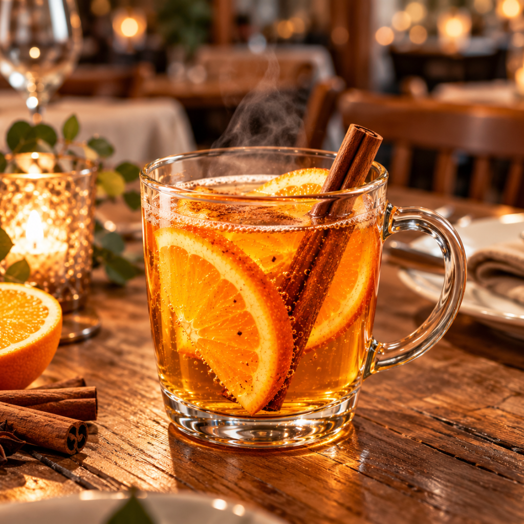 Vin chaud aux agrumes et cannelle